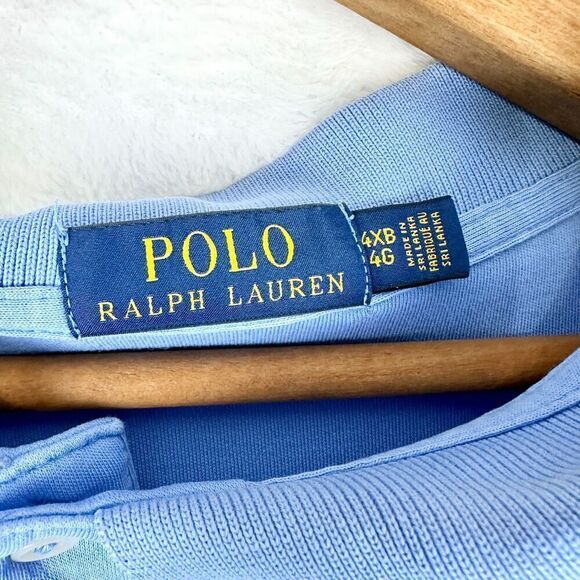 Polo Ralph Lauren Short Sleeve Polo Shirt Size 4XB Big Blue Preppy - Picture 7 of 8